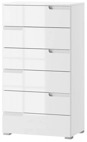 Komoda Selene 3 119 cm biela mat/lesk