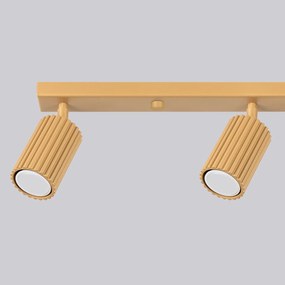 Bodové svietidlo Karbon, 4x zlaté kovové tienidlo, (možnosť polohovania)