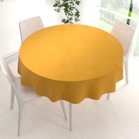 Biante Zamatový okrúhly obrus Velvet Premium SVP-037 Zlatisto oranžový Ø 50 cm