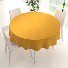 Biante Zamatový okrúhly obrus Velvet Premium SVP-037 Zlatisto oranžový Ø 130 cm