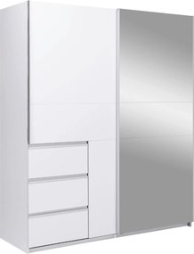 XXXLutz SKRIŇA S POSUVNÝMI DVERAMI, biela, 175/210/61,5 cm P & B - Skrine - 000885001001