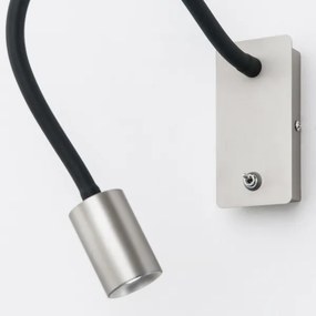 Orion WA 2-1342 - LED Flexibilná nástenná lampička KURT LED/5W/230V strieborná