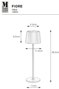 Markslöjd 108654 - LED Stmievateľná nabíjacia lampa FIORE LED/2W/5V IP44 38cm biela
