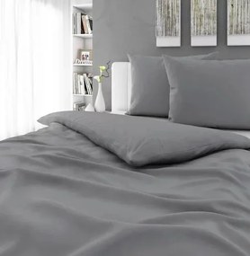 Bavlnené obliečky Lux sivé knoflík