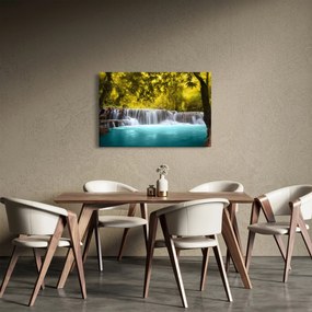 Obraz - Vodopád, s jasnými farbami (90x60 cm)