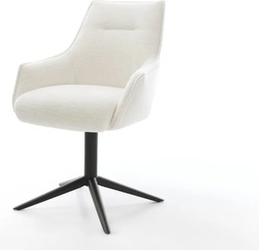 Jedálenská stolička Alja-Flex s opierkami bouclé mäkký béžová podstava