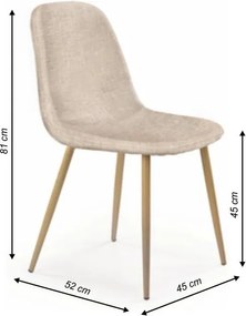 Krémová jedálenská stolička LEGA