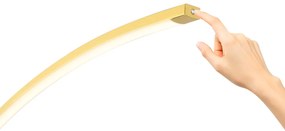 Moderná oblúková lampa mosadzná vrátane LED s dotykovým stmievačom - Arlow