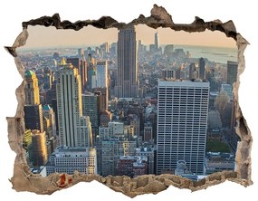 Fototapeta díra na zeď 3D Manhattan new york city nd-k-70712483