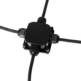 Sada 3 záhradných bodových svetiel čiernych vrátane kábla a zástrčky IP65 - Done