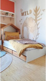 Drevená nástenná dekorácia Slon – safari v detskej izby S