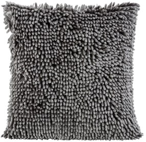 CHLPATÁ DEKORAČNÁ OBLIEČKA NA VANKÚŠ SHAGGY2 40X40 CM SIVÁ