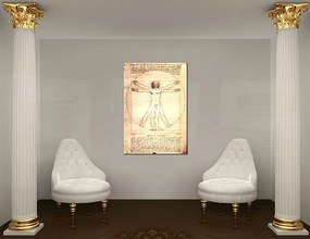Obraz na plátne VITRUVIÁNSKY MUŽ– Leonardo Da Vinci