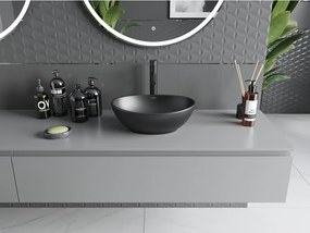 Mexen Elza, umývadlo na dosku 40x34 cm, čierna matná, 21014085