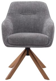 Sivé čalúnené jedálenské kreslá v súprave 2 ks Avola – Unique Furniture