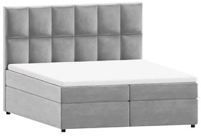 Svetlosivá boxspring posteľ s úložným priestorom 140x200 cm Flip – Ropez