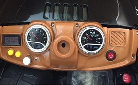 LEAN CARS Elektrické autíčko Jeep JJ245, LED svetlá, MP3, diaľkové ovládanie, čierne