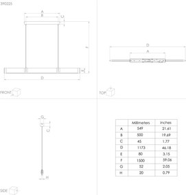 Eglo 390225 - LED Stmievateľný luster na lanku CAMINARRO LED/28,8W/230V 3000K