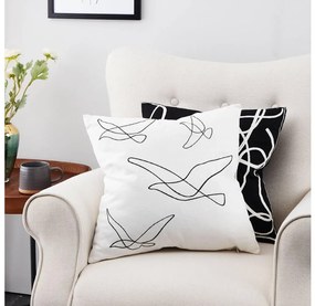 Eglo 420004 - Dekoračný vankúš CHEVERY 45x45 cm biela/čierna