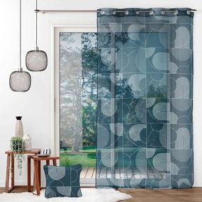 Tmavomodrá voálová záclona 140x280 cm Esquisse – douceur d'intérieur