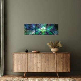 Obraz - Abstraktné geometrické tvary (s hodinami) (90x30 cm)
