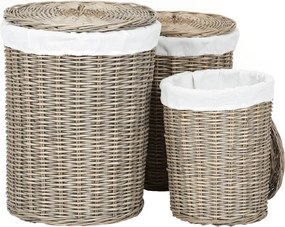 Set troch košov na prádlo sivý PRN2023 GREY (3 ks)