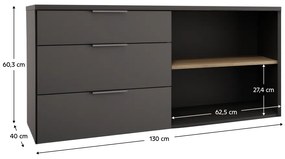 Komoda ADAPO 05, antracitová