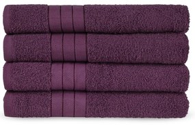 Vínové froté bavlnené uteráky v súprave 4 ks 50x100 cm – Good Morning
