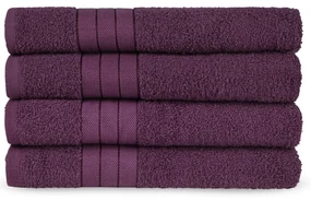 Vínové froté bavlnené uteráky v súprave 4 ks 50x100 cm – Good Morning