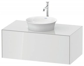 DURAVIT White Tulip závesná skrinka pod umývadlo na dosku, 1 zásuvka, 1000 x 550 x 408 mm, biela vysoký lesk, WT497608585