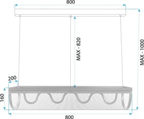 Toolight Toolight, LED stropné svietidlo 27W APP1409-CP, čierna, OSW-063952
