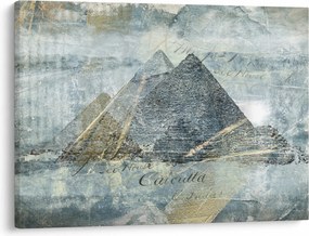 Obraz - Pyramídy v modrom filtri (70x50 cm)