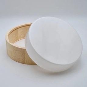 Stropné kúpeľňové svietidlo NATURAL 3xE27/15W/230V IP54 borovica Ø37 cm