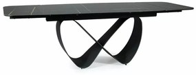 Rozkladací jedálenský stôl Infinity 160/240 cm čierny mat