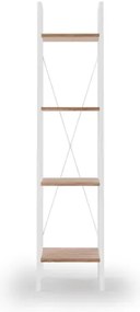 Knižnica NARVIK 148x34 cm biela/dub sonoma