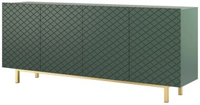 Štvordverová Komoda Scalia II 190 4D - labrador mat / zlaté Rošt