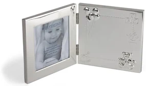 Kovový stojací/na stenu rámček v striebornej farbe 17x22 cm Happy Baby – Zilverstad