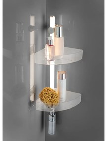 Priehľadná samodržiaca kúpeľňová polička - Wenko