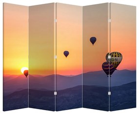 Paraván - Teplovzdušné balóny (210x170 cm)