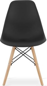 Jedálenská zostava TODI 80cm okrúhly stolový set čierny a 2 stoličky OSAKA čierne + 2 stoličky OSAKA čierne ZADARMO