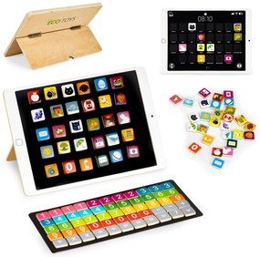 Drevený vzdelávací tablet, magnetická tabuľa, ECOTOYS