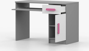Písací stôl SCOUT - šedý/biely (viac variant)