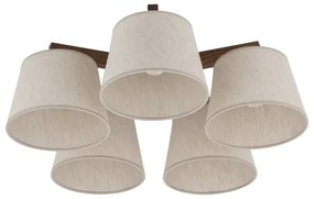 Brilagi - Prisadený luster LATTE 5xE27/15W/230V borovica/krémová