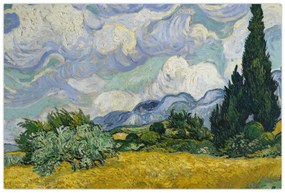 Obraz - Vincent van Gogh, Wheat Field with Cypresses, reprodukcia (90x60 cm)