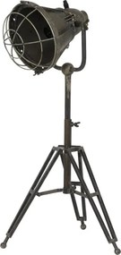 Šedá stolná lampa na trojnožke s bronzovou patinou Damyan - 35*30*77 cm/40W