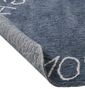 Okrúhly detský bavlnený koberec ⌀ 120 cm modrý VURGUN Beliani