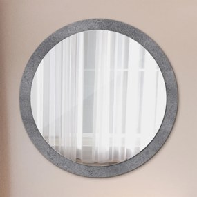 Okrúhle ozdobné zrkadlo na stenu Betónová textúra fi 100 cm