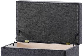 Taburet Lucca 10 s úložným prostorem šedý
