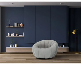 Otočné kreslo Bouclé GREY2, šedá