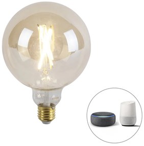 Inteligentná stmievateľná LED žiarovka E27 G125 dymová 806 lm 1800-3000K